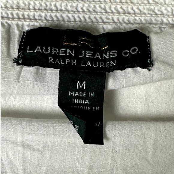 Lauren Ralph Lauren Wm Sz Medium Fairy Cottagecore Prairie Tie Detail Lace Top - Picture 5 of 9